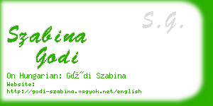 szabina godi business card